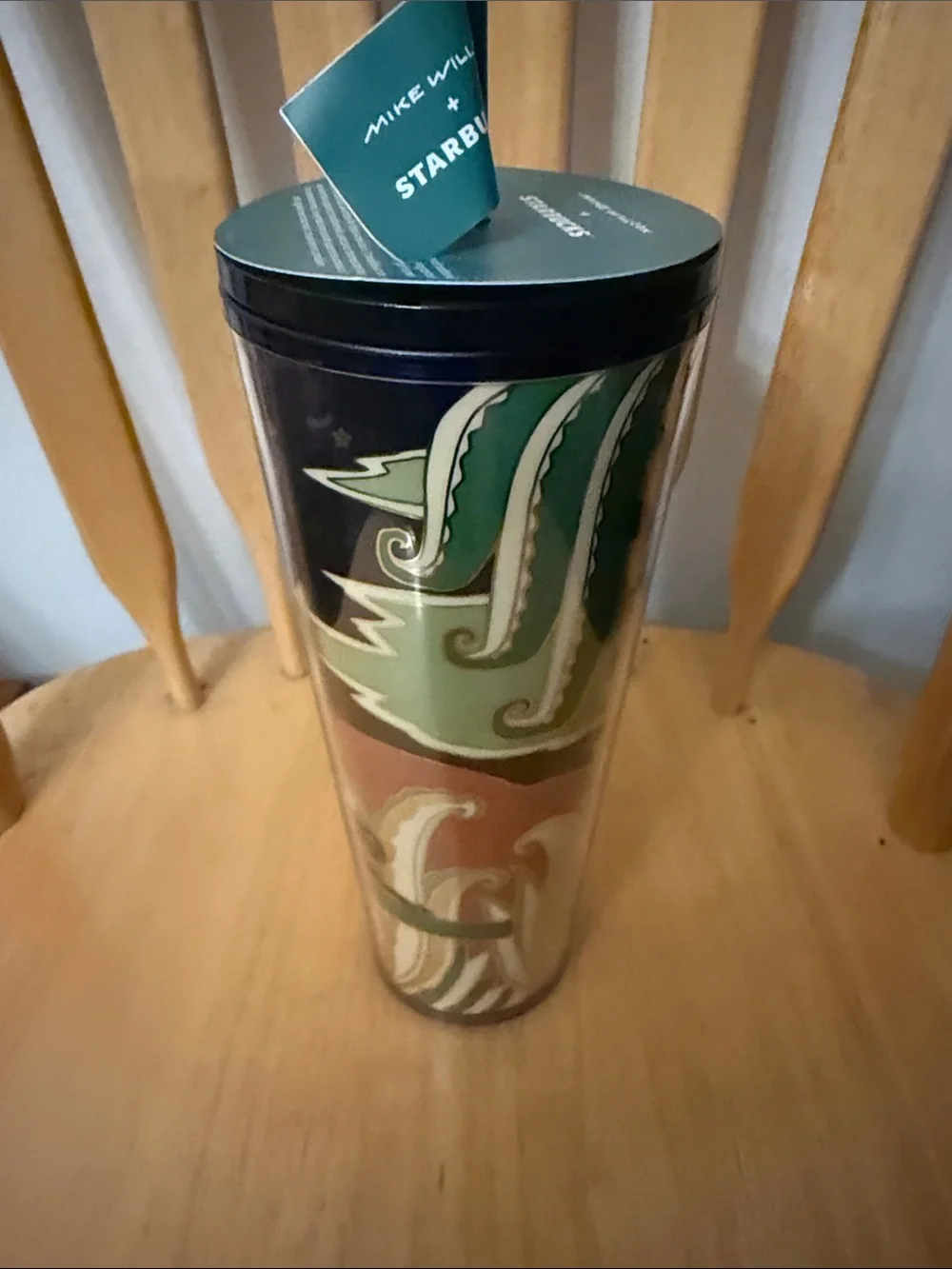Starbucks Mike Willcox Teal & White Limited Tumbler NWT